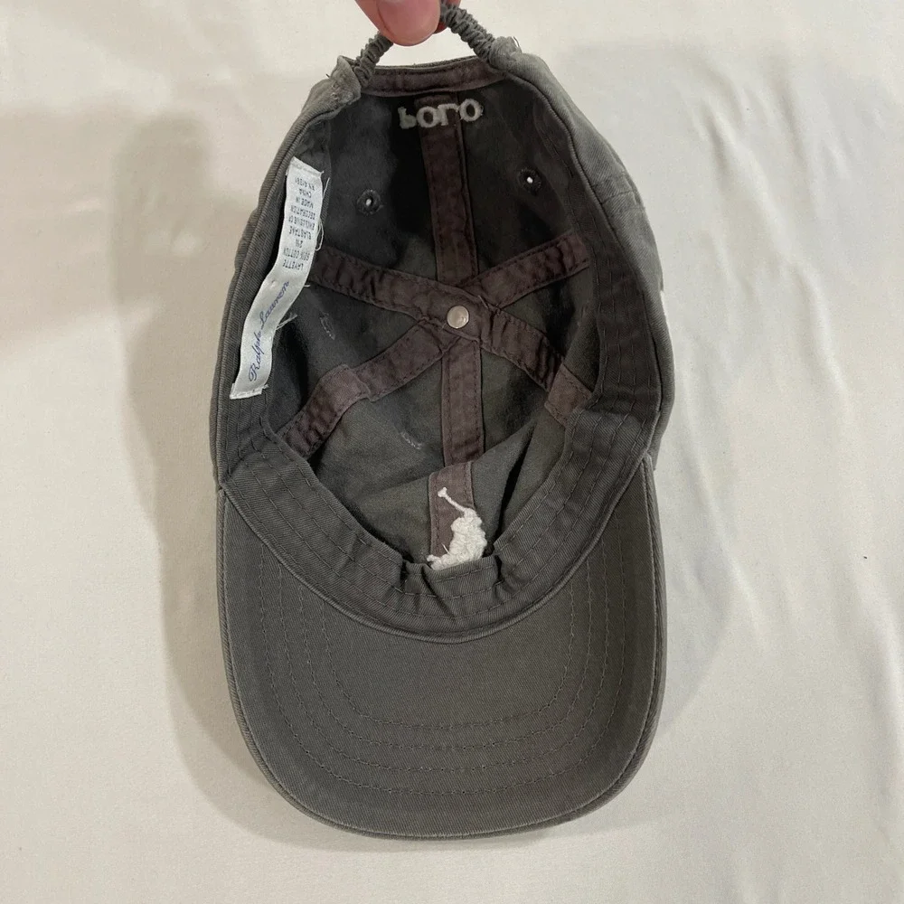 Ralph Lauren‎ Polo Chino Baseball Cap Toddler Gray Big Pony 3 | Preppy Classic